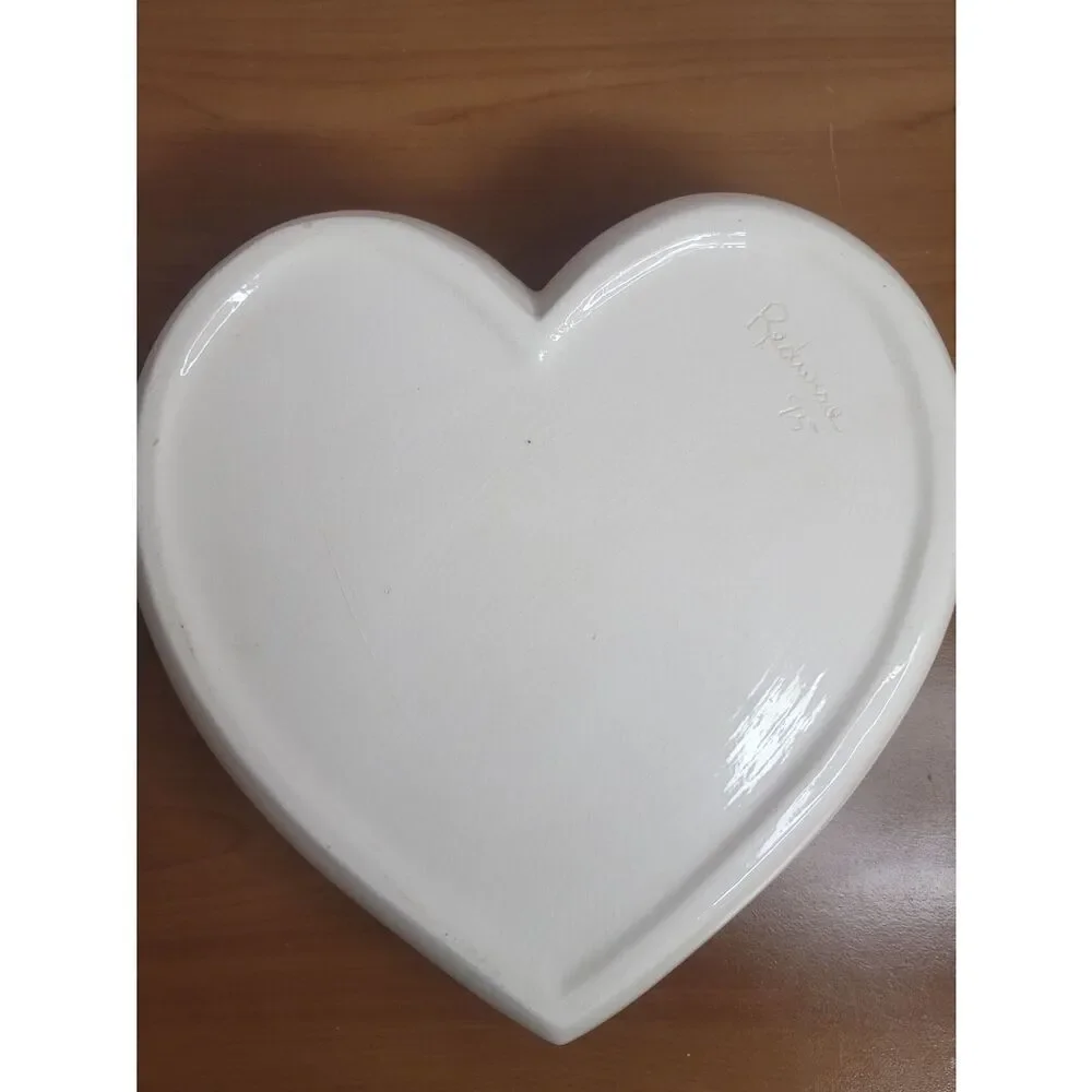 Large Heart Shaped Porcelain Trinket Box